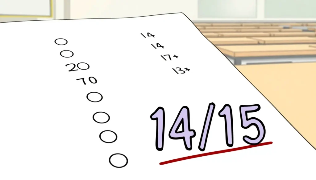 Featured image for What Is a 14 Out of 15 Score? — general