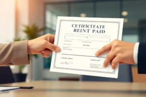 What Is A Certificate Of Rent Paid